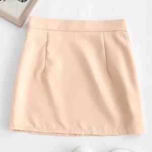 Sheath peach pelmet mini skirt